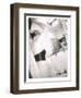 Woman in Strapless Bra Fixing Hair-null-Framed Art Print