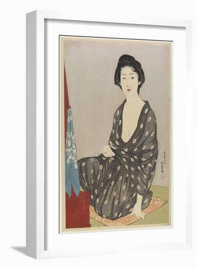 Woman in Summer Robe, June 1920-Goyo Hashiguchi-Framed Giclee Print