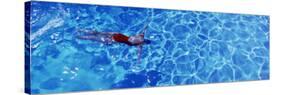 Woman in Swimming Pool-null-Stretched Canvas