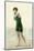 Woman in swimsuit, circa early 1900s antique postcard-French School-Mounted Photographic Print