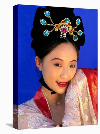 Woman in Tang Dynasty Traditional Costume, China-Bill Bachmann-Stretched Canvas