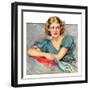 "Woman in Teal,"March 11, 1933-Marland Stone-Framed Giclee Print