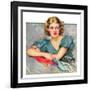 "Woman in Teal,"March 11, 1933-Marland Stone-Framed Giclee Print