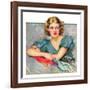 "Woman in Teal,"March 11, 1933-Marland Stone-Framed Giclee Print