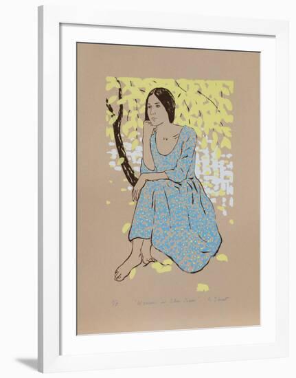 Woman in the Blue Dress-R^ Bienert-Framed Limited Edition