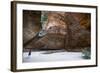 Woman in the Cathedral Gorge in the Purnululu National Park-Michael Runkel-Framed Photographic Print