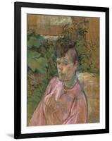 Woman in the Garden of Monsieur Forest, 1889-1891-Henri de Toulouse-Lautrec-Framed Giclee Print