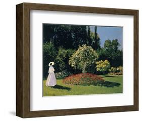 Woman in the Garden, Sainte-Adresse, 1867-Claude Monet-Framed Giclee Print
