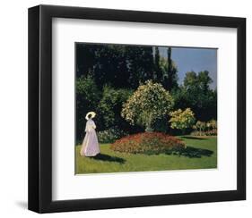 Woman in the Garden, Sainte-Adresse, 1867-Claude Monet-Framed Art Print