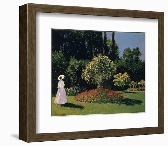 Woman in the Garden, Sainte-Adresse, 1867-Claude Monet-Framed Art Print