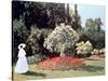 Woman in the Garden, Sainte Adresse, 1867-Claude Monet-Stretched Canvas