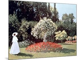 Woman in the Garden, Sainte Adresse, 1867-Claude Monet-Mounted Giclee Print