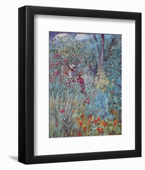 Woman in the Garden-Paula Nightingale-Framed Art Print