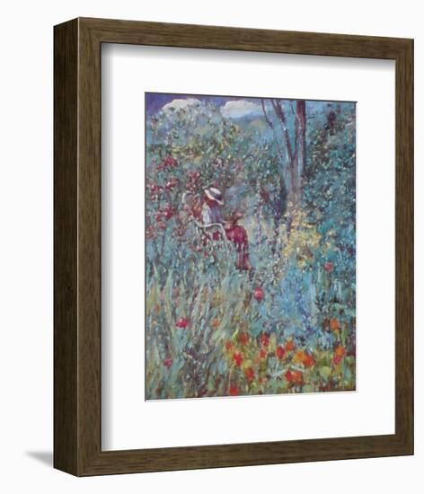 Woman in the Garden-Paula Nightingale-Framed Art Print