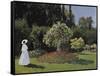 Woman in the Garden-Claude Monet-Framed Stretched Canvas