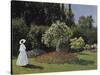 Woman in the Garden-Claude Monet-Stretched Canvas