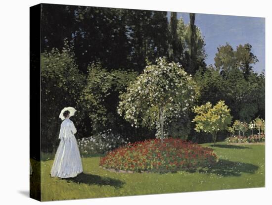 Woman in the Garden-Claude Monet-Stretched Canvas