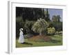 Woman in the Garden-Claude Monet-Framed Art Print