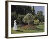 Woman in the Garden-Claude Monet-Framed Art Print