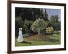 Woman in the Garden-Claude Monet-Framed Art Print