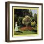 Woman in the Garden-Claude Monet-Framed Art Print