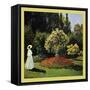 Woman in the Garden-Claude Monet-Framed Stretched Canvas