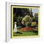 Woman in the Garden-Claude Monet-Framed Art Print