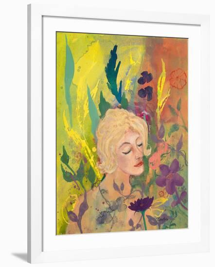 Woman in the Garden-Robin Maria-Framed Art Print