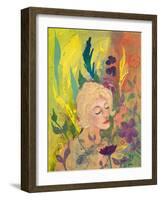 Woman in the Garden-Robin Maria-Framed Art Print