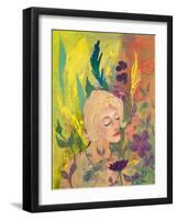 Woman in the Garden-Robin Maria-Framed Art Print
