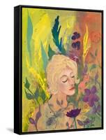 Woman in the Garden-Robin Maria-Framed Stretched Canvas