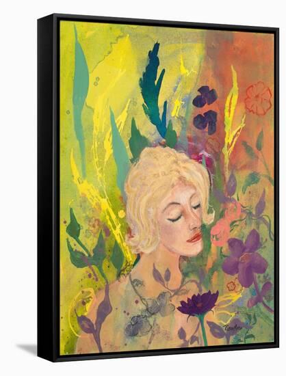 Woman in the Garden-Robin Maria-Framed Stretched Canvas