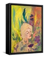 Woman in the Garden-Robin Maria-Framed Stretched Canvas