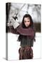 Woman in the Medieval Costume Holding a Sword-Gordana-Stretched Canvas