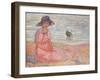 Woman in the Pink Dress by the Sea; Femme a La Robe Rose Au Bord De La Mer, C.1920-Henri Lebasque-Framed Giclee Print