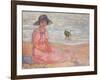 Woman in the Pink Dress by the Sea; Femme a La Robe Rose Au Bord De La Mer, C.1920-Henri Lebasque-Framed Giclee Print