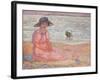 Woman in the Pink Dress by the Sea-Henri Lebasque-Framed Giclee Print