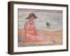 Woman in the Pink Dress by the Sea-Henri Lebasque-Framed Giclee Print