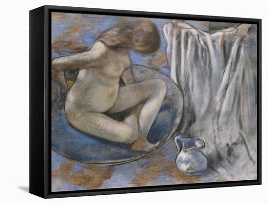 Woman in the Tub, 1884-Edgar Degas-Framed Stretched Canvas