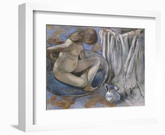 Woman in the Tub, 1884-Edgar Degas-Framed Giclee Print