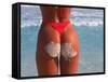 Woman in Thong at Beach with Sandy Bottom-Bill Bachmann-Framed Stretched Canvas
