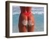 Woman in Thong at Beach with Sandy Bottom-Bill Bachmann-Framed Premium Photographic Print