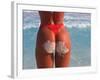 Woman in Thong at Beach with Sandy Bottom-Bill Bachmann-Framed Photographic Print