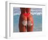 Woman in Thong at Beach with Sandy Bottom-Bill Bachmann-Framed Photographic Print