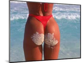 Woman in Thong at Beach with Sandy Bottom-Bill Bachmann-Mounted Photographic Print