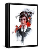 "Woman in Tie,"November 15, 1924-Charles A. MacLellan-Framed Stretched Canvas