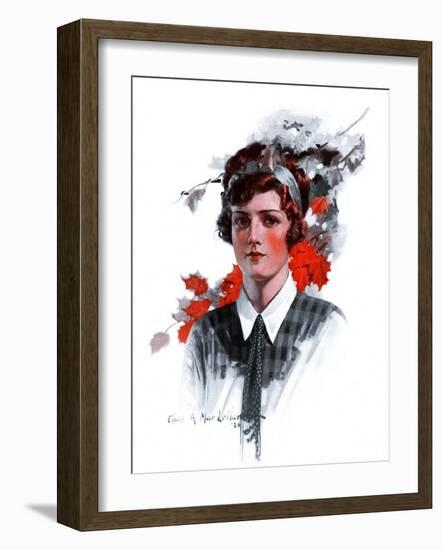 "Woman in Tie,"November 15, 1924-Charles A. MacLellan-Framed Giclee Print