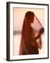 Woman in Traditional Dress, Gadsisar Lake, Jaisalmer, Rajasthan, India-Doug Pearson-Framed Photographic Print