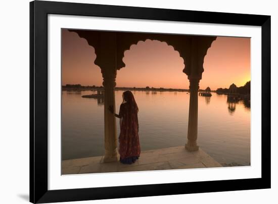 Woman in Traditional Dress, Jaisalmer, Western Rajasthan, India, Asia-Doug Pearson-Framed Photographic Print