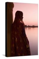 Woman in Traditional Dress, Jaisalmer, Western Rajasthan, India-Doug Pearson-Stretched Canvas